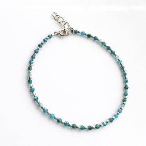 PULSERA PIEDRA NATURAL PLATA 925