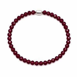 PULSERA ELASTIZADA CRISTAL DE PLATA 925
