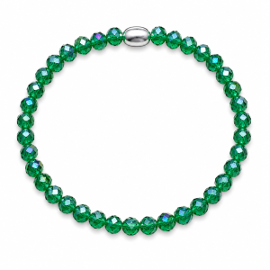 PULSERA ELASTIZADA CRISTAL DE PLATA 925