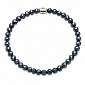 PULSERA ELASTIZADA CRISTAL DE PLATA 925