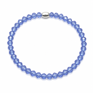 PULSERA ELASTIZADA CRISTAL DE PLATA 925
