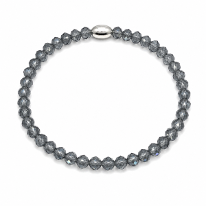 PULSERA ELASTIZADA CRISTAL DE PLATA 925