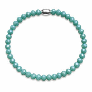 PULSERA ELASTIZADA CRISTAL DE PLATA 925