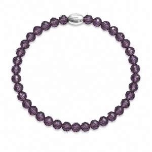PULSERA ELASTIZADA CRISTAL DE PLATA 925