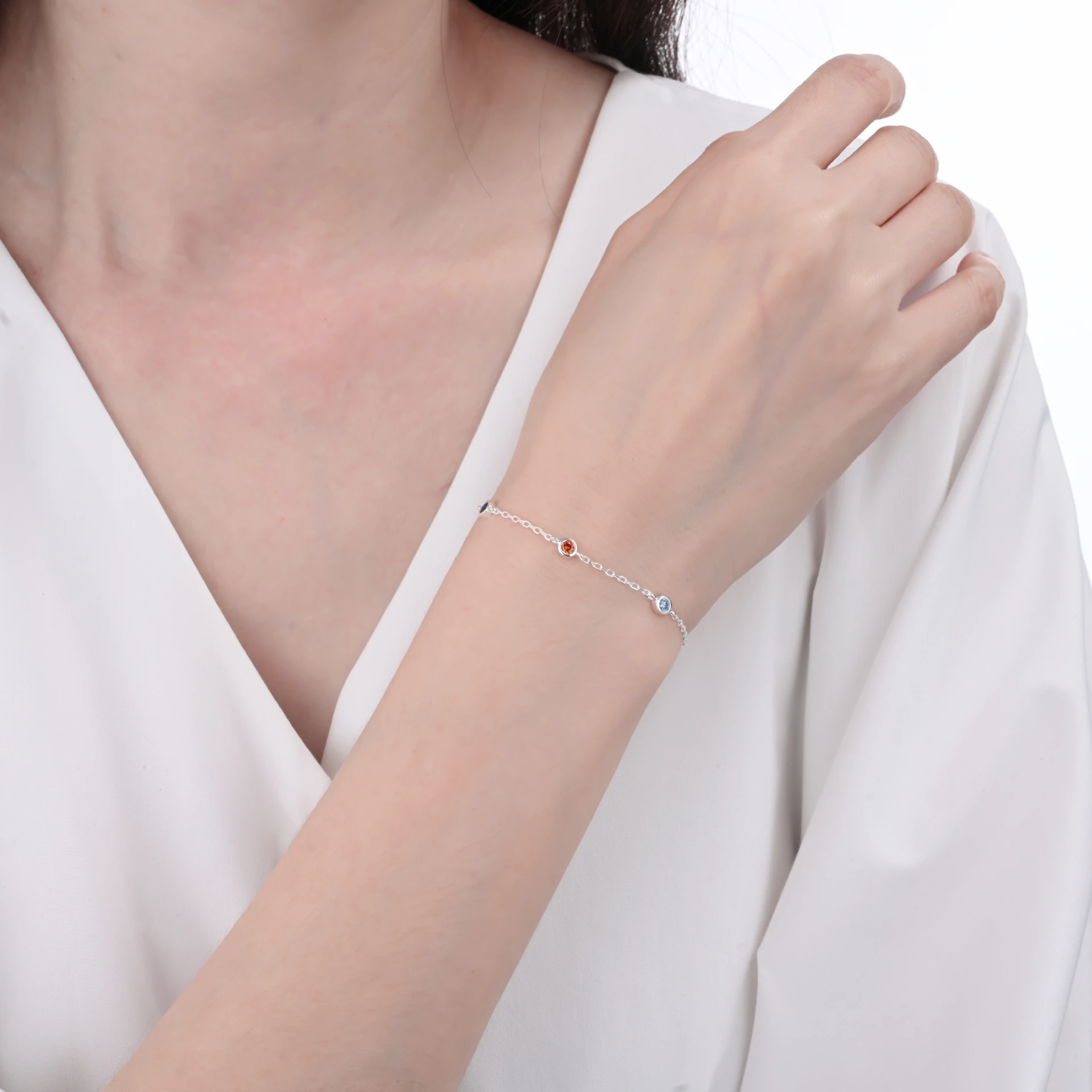 PULSERA CON CRISTAL DE PLATA 925 - Imagen 2