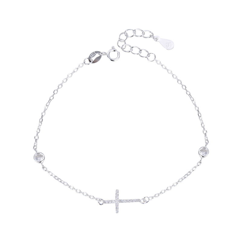 PULSERA CON CRISTAL DE PLATA 925