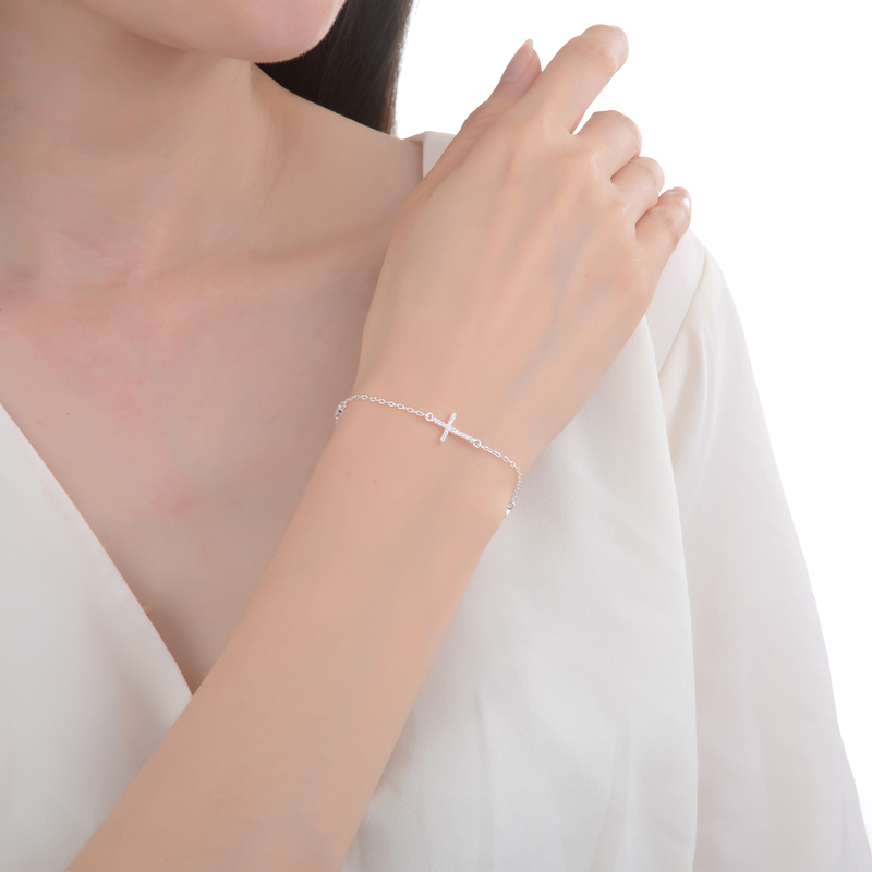 PULSERA CON CRISTAL DE PLATA 925 - Imagen 2