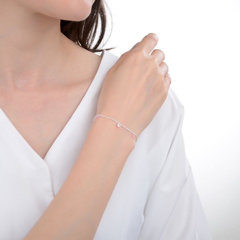PULSERA CON CRISTAL DE PLATA 925 - Imagen 2