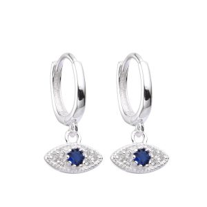 HUGGIES 10MM CON CRISTAL DE PLATA 925
