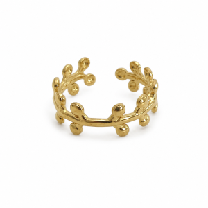 ANILLO ACERO DORADO AJUSTABLE