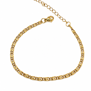 PULSERA ACERO DORADO