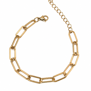 PULSERA ACERO DORADO