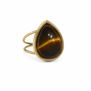 ANILLO ACERO SIMIL PIEDRA