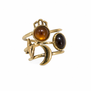 ANILLO ACERO SIMIL PIEDRA AJUSTABLE