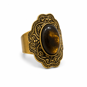 ANILLO ACERO SIMIL PIEDRA AJUSTABLE