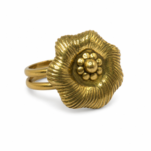 ANILLO AJUSTABLE ACERO DORADO