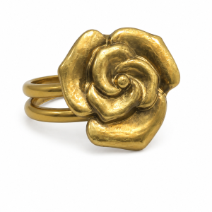 ANILLO AJUSTABLE ACERO DORADO