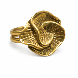 ANILLO AJUSTABLE ACERO DORADO