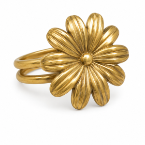 ANILLO AJUSTABLE ACERO DORADO