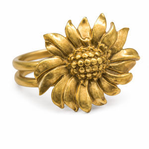ANILLO AJUSTABLE ACERO DORADO