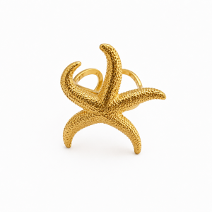 ANILLO AJUSTABLE ACERO DORADO