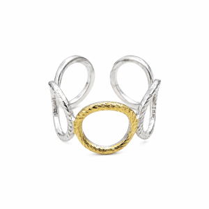 ANILLO AJUSTABLE ACERO COMBINADO
