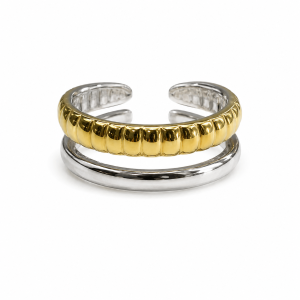 ANILLO AJUSTABLE ACERO COMBINADO