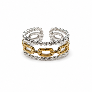 ANILLO AJUSTABLE ACERO COMBINADO