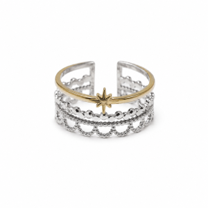 ANILLO AJUSTABLE ACERO COMBINADO