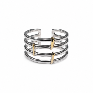 ANILLO AJUSTABLE ACERO COMBINADO