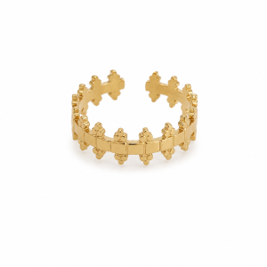 ANILLO ACERO DORADO AJUSTABLE