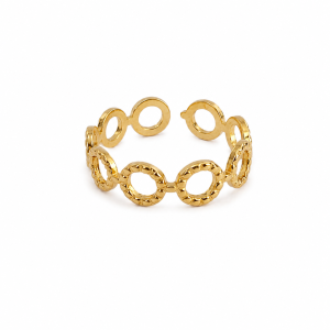 ANILLO ACERO DORADO AJUSTABLE