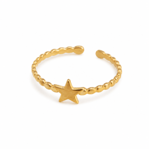 ANILLO ACERO DORADO AJUSTABLE