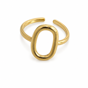 ANILLO ACERO DORADO AJUSTABLE