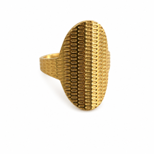 ANILLO ACERO DORADO AJUSTABLE