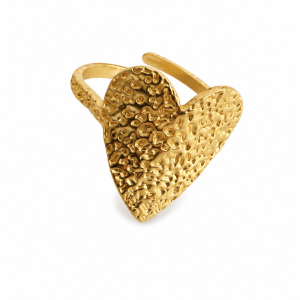ANILLO ACERO DORADO AJUSTABLE