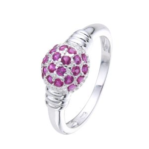 Anillo Cristal de Plata 925 - 16