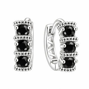HUGGIES 14MM ACERO BLANCO - Negro