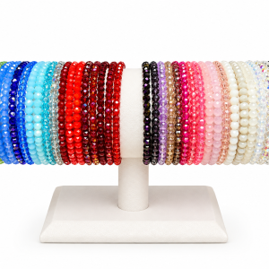 PULSERA ELASTIZADA CRISTAL DE PLATA 925 (A ELECCION)