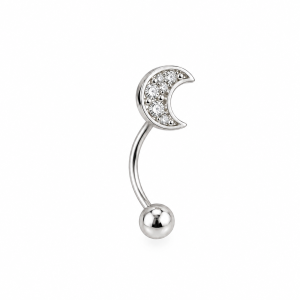 PIERCING CON CRISTAL PLATA 925
