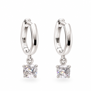 HUGGIES 10MM CRISTAL PLATA 925