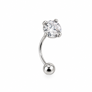 PIERCING CON CRISTAL PLATA 925