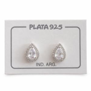 Aros con Cristal de Plata 925