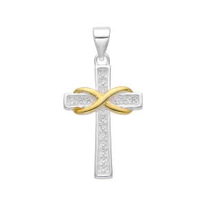 Dije Cristal Combinado Plata 925